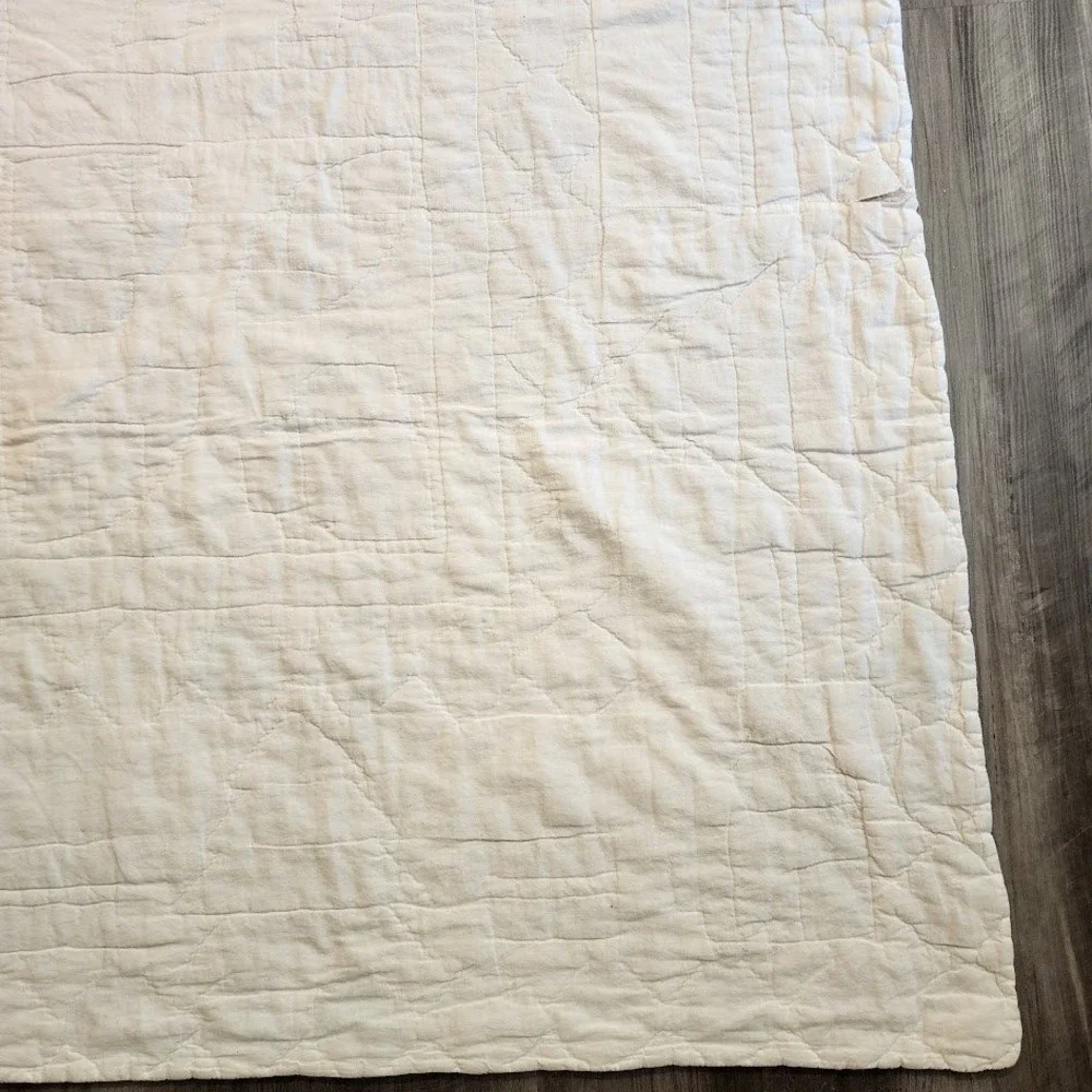 VINTAGE Handmade‎ Rustic Lodge Moose Bear Pine Tree Patchwork Cabin Quilt 80x80